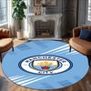 1pc Football Team Print Round Carpet Chair Round Carpet Suitable for Bedroom Living Room Home Decorative Carpet