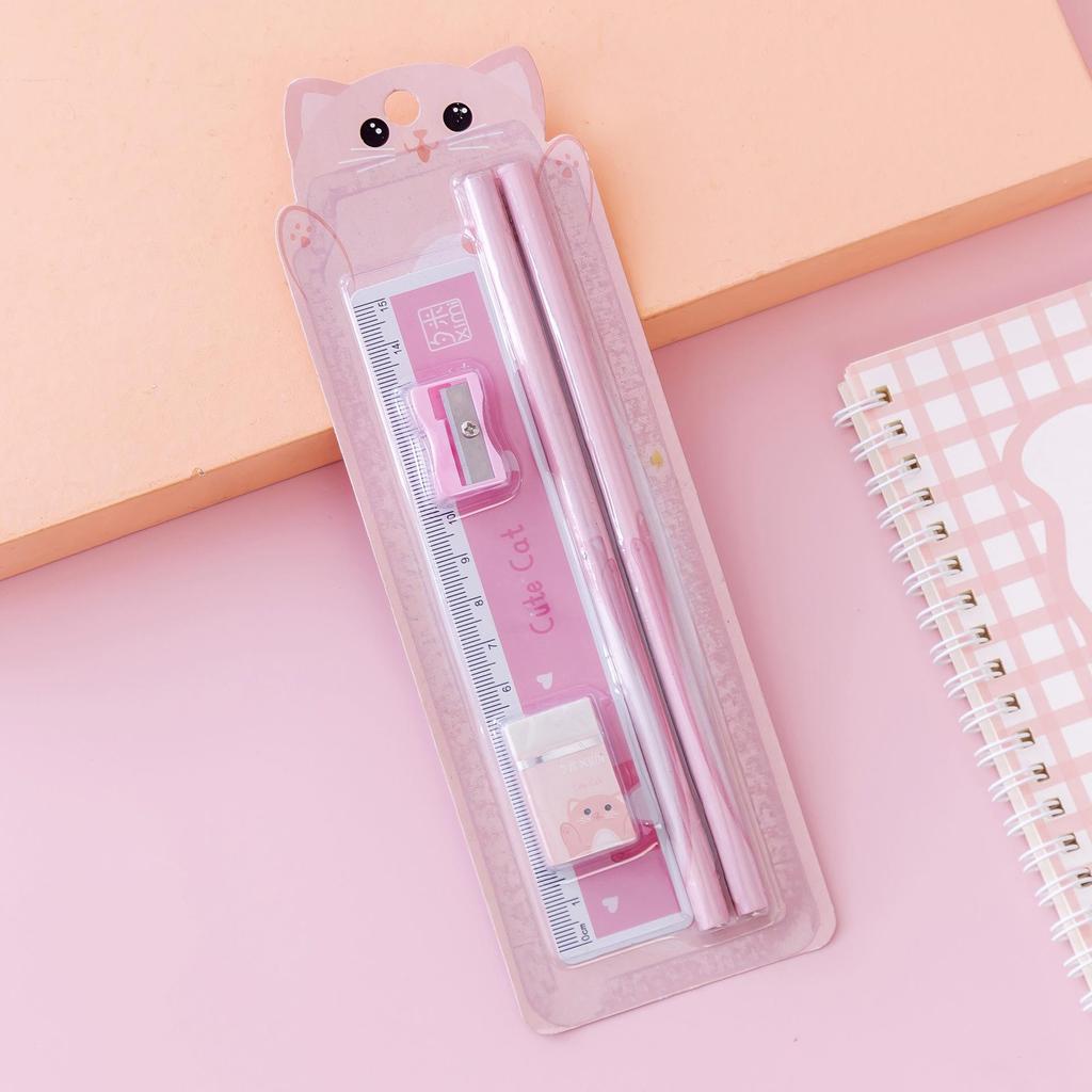 5-Piece Cartoon Stationery Set for Kids: Cute Pencil Set, Perfect for Kindergarten Prizes and June 1st Festival Gifts