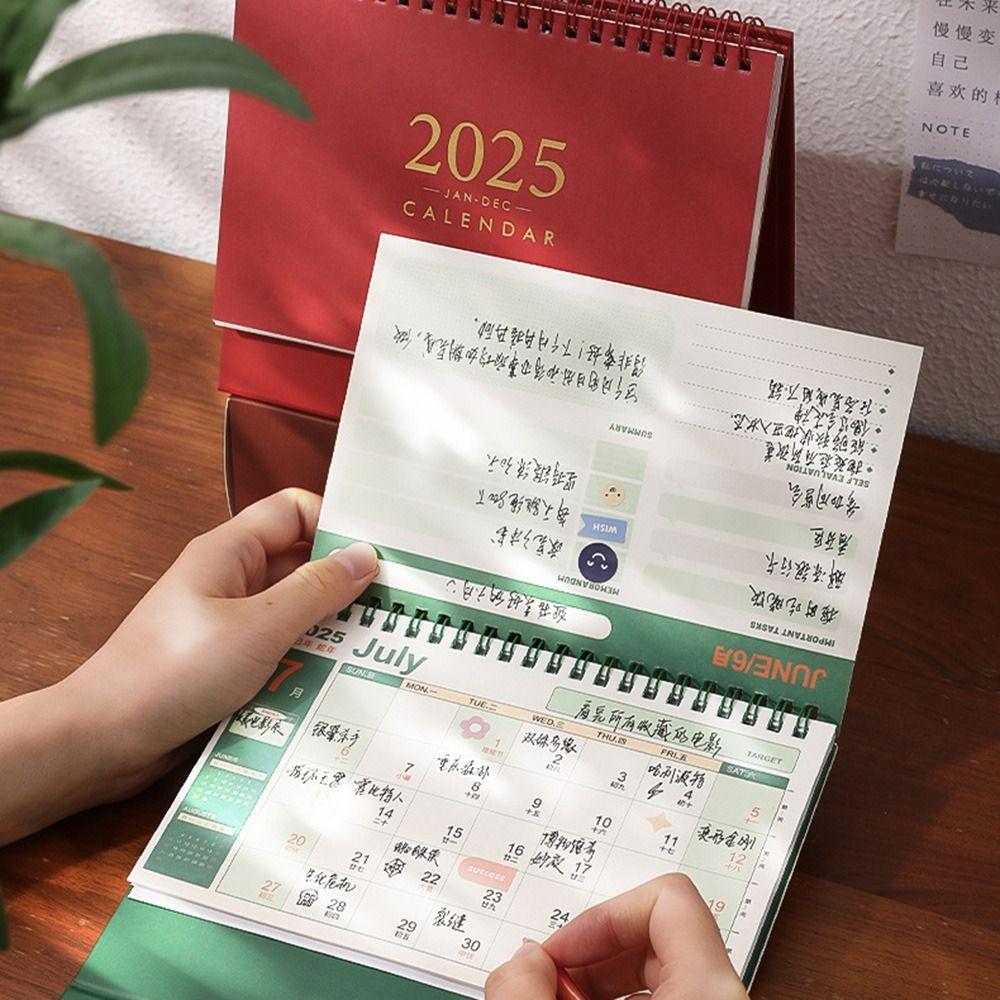 Thick Paper 2024-2025 Calendar 2025 Standing Flip Calendar Simple Desktop Calendar  Gifts