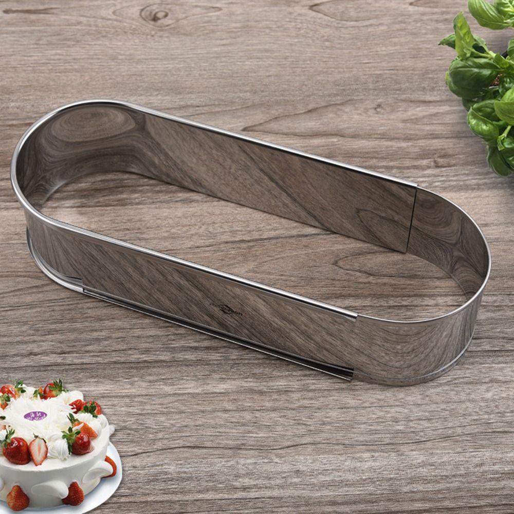 Lange Ovale Verstellbare Kuchenform Teleskopische Dessert Backform Haushalt Mousse Kuchenring Küche