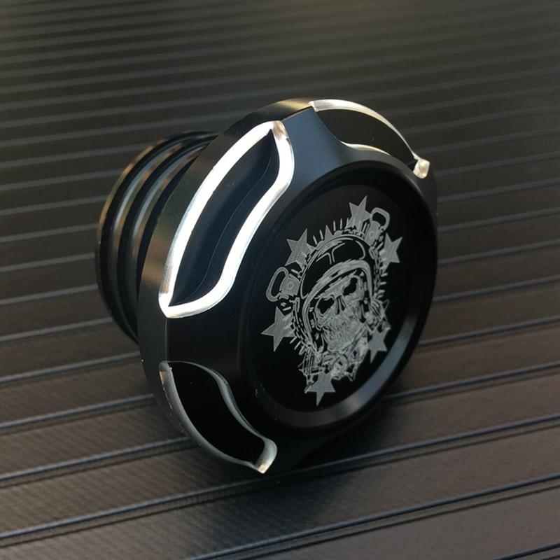 Tappo Olio Decorativo Teschio Moto Serbatoio Benzina Per Harley Sportster XL 1200 883 X48 Dyna Softail fatboy Touring FLHR