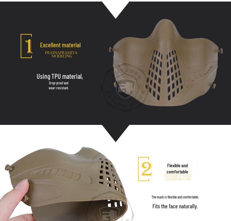 Dual-Mode Tactical Protective Mask for Outdoor Wargames