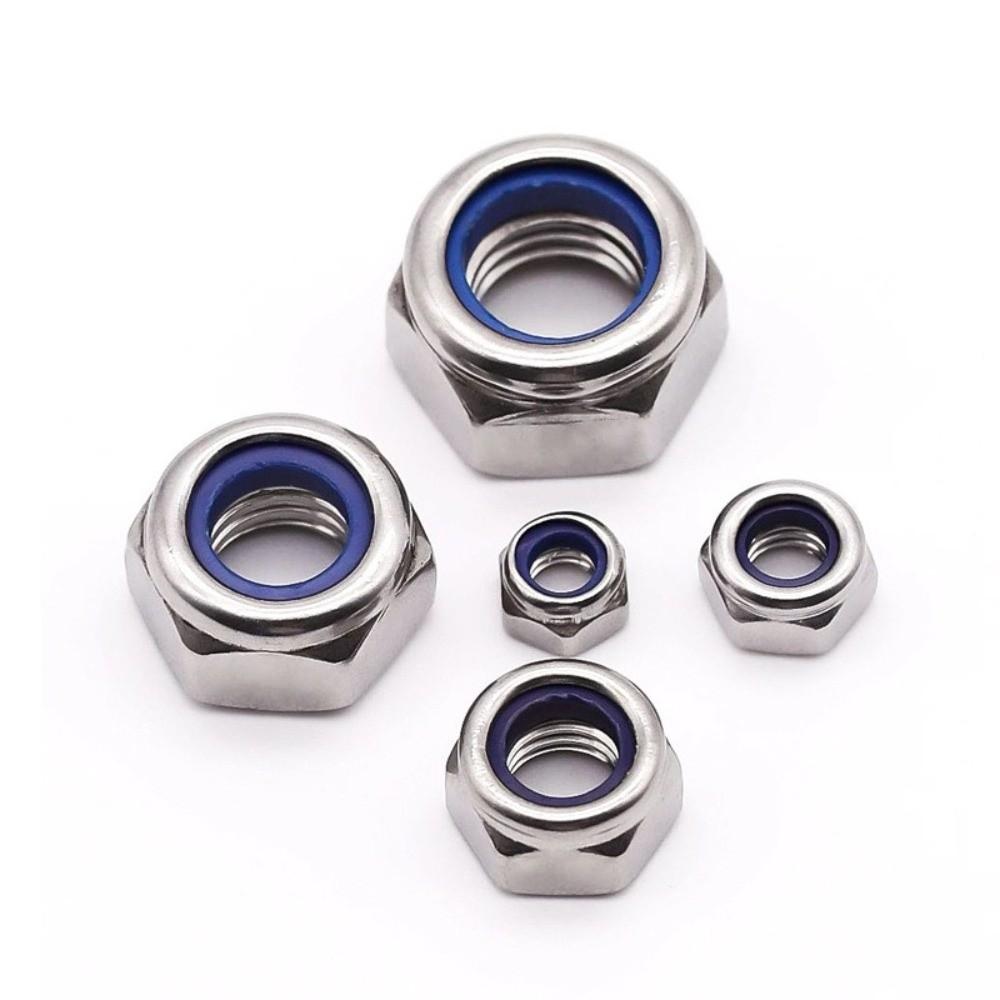 Metal Hexagon Nuts Kits M2-M8 Metric Locking Nuts Nylon Insert Lock Nut  Industrial Machinery Use