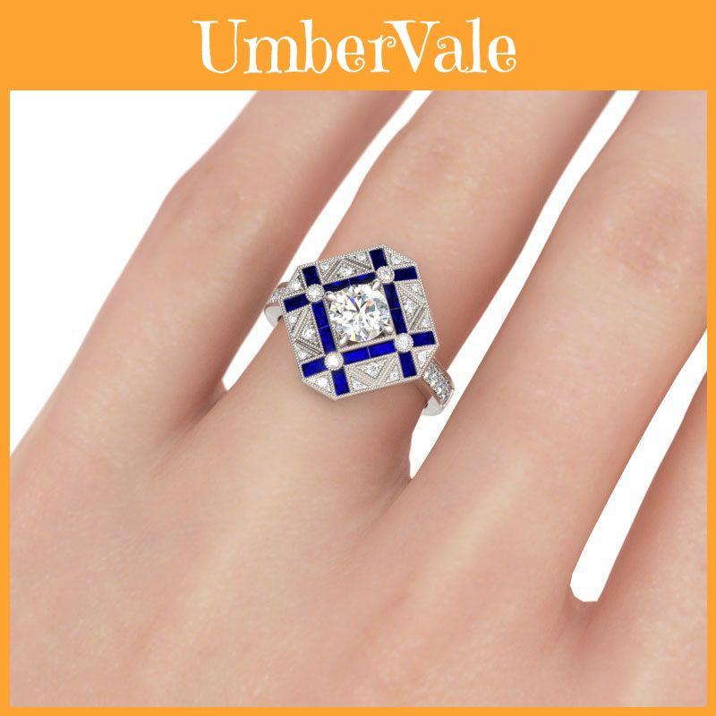 Elegant White Gold Filled Women Jewelry Cz Wedding Engagement Rings Stunning Design