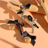 1 Pair Adjustable Nipple Clamps With Black Bow And Hollow Golden Bell Perfect For Couple Intimate Play Bedroom Cosplay SM Games