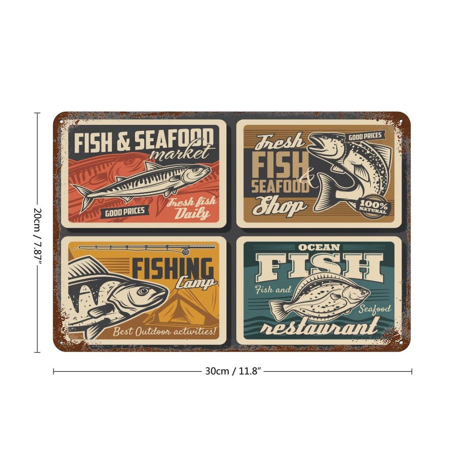 

1-Pack retro styled metal wall sign, 20×30cm and 30×40cm, rusted surface decor for living room, home bar or hallway 20*30CM