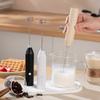 Electric Wireless Handheld Milk Frother with Coffee Frothing & Egg Beating Function