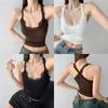 Hollow Lace Corset U-neck Lace Suspender Vest Elegant Ruffled Lace Camisole  Ladies