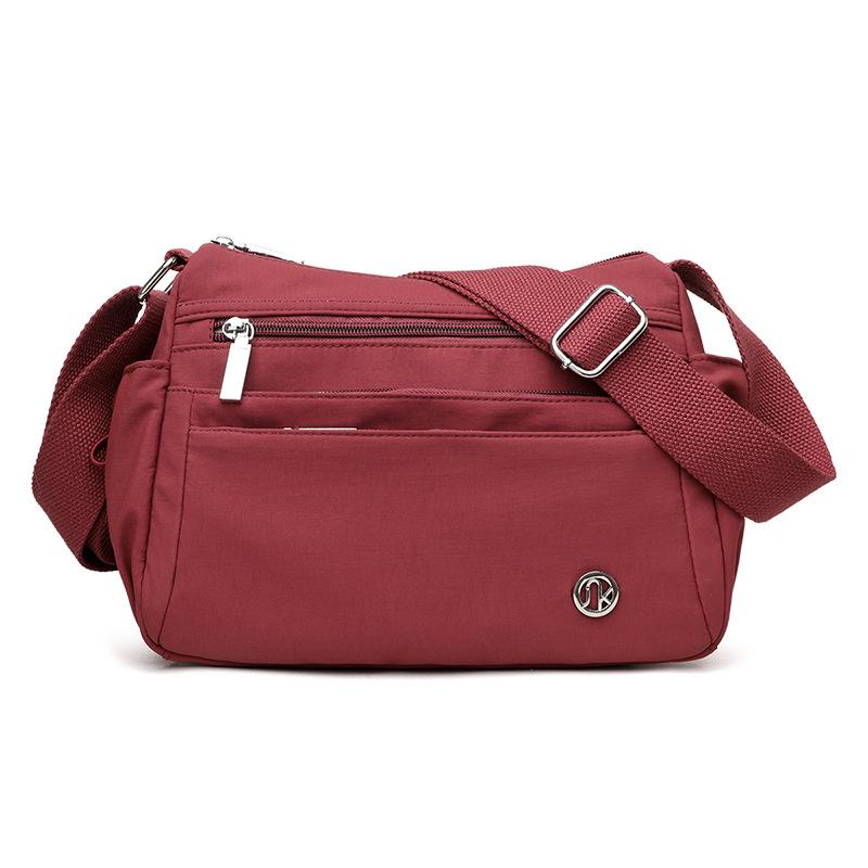 Middle-aged Mother's Bag - Simple and Lightweight Zipper Bag with Large Capacity, Single Shoulder Crossbody Bag