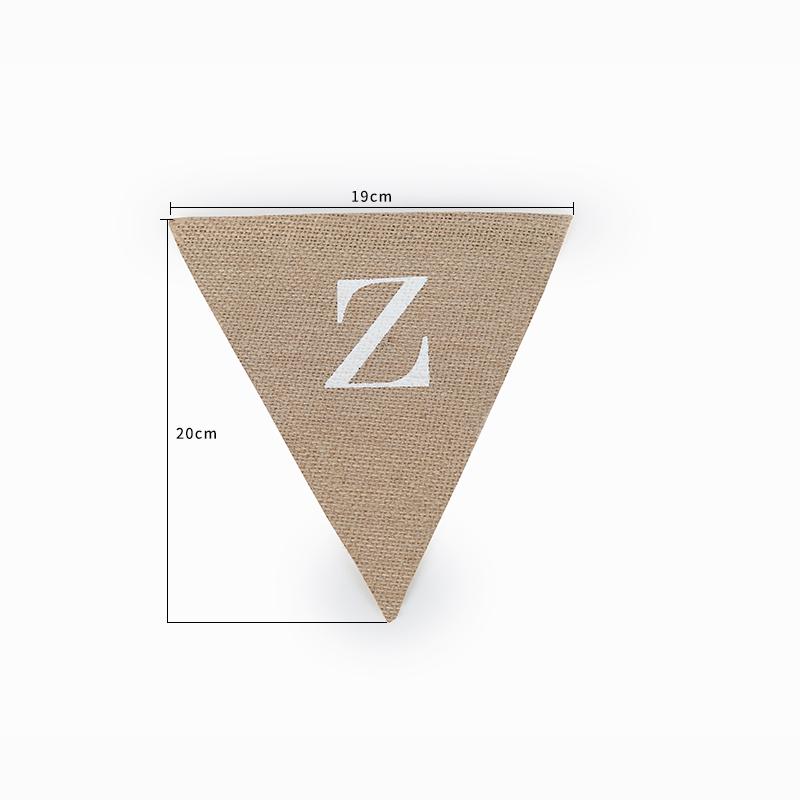 Personalize Party Flag Letter A-Z No.0-9 Diy Jute Burlap Bunting Banner Flags Candy Bar Wedding Decoration Baby Shower Favor