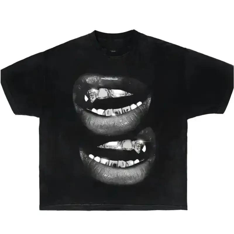 Grin Fang Mouth Garment-Dyed Boxy Shirt XXL