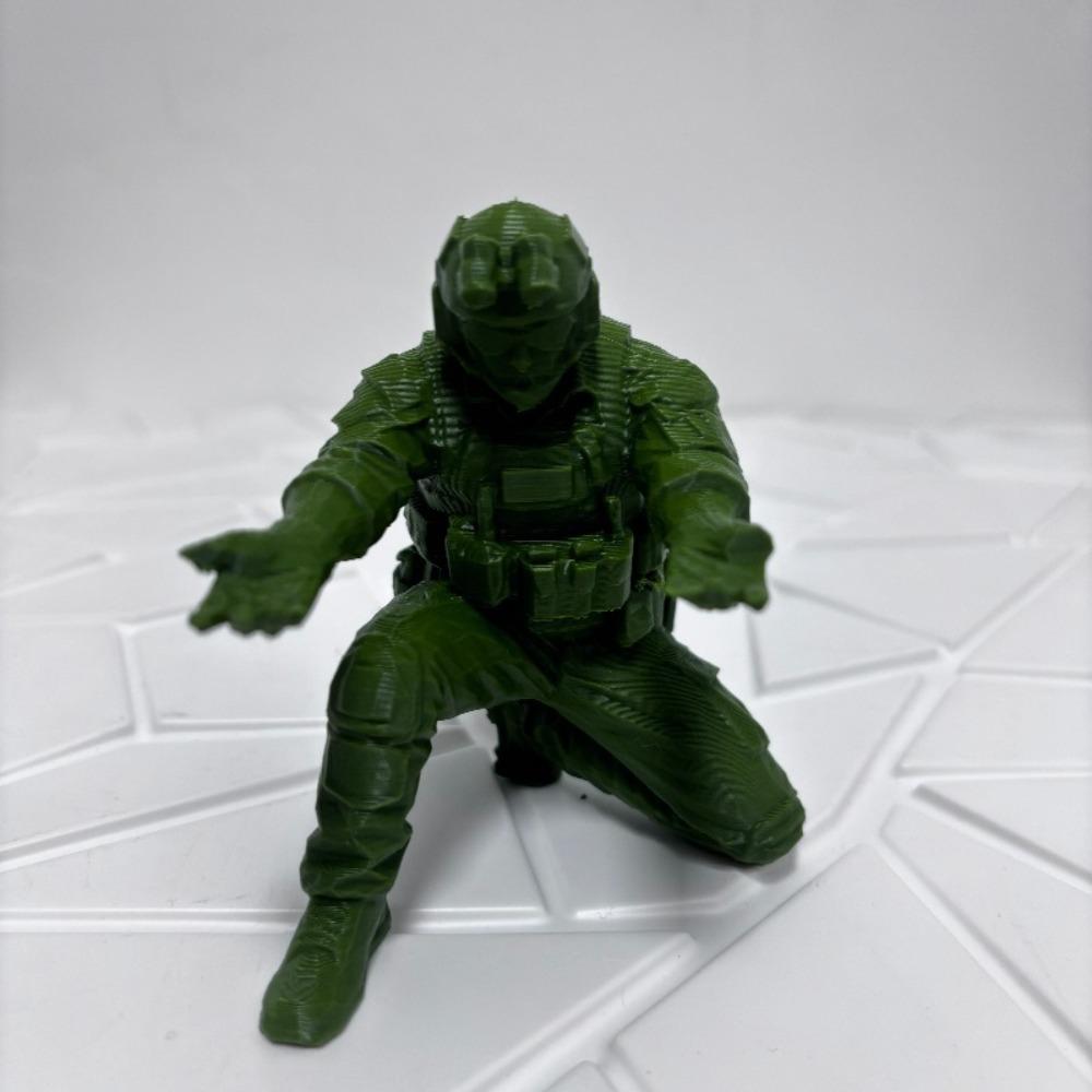 

Unique Soldier Pen Holder Plastic Warrior Ornament Pencils Desk Organizer Fits Pen Pencil Marker зелёный