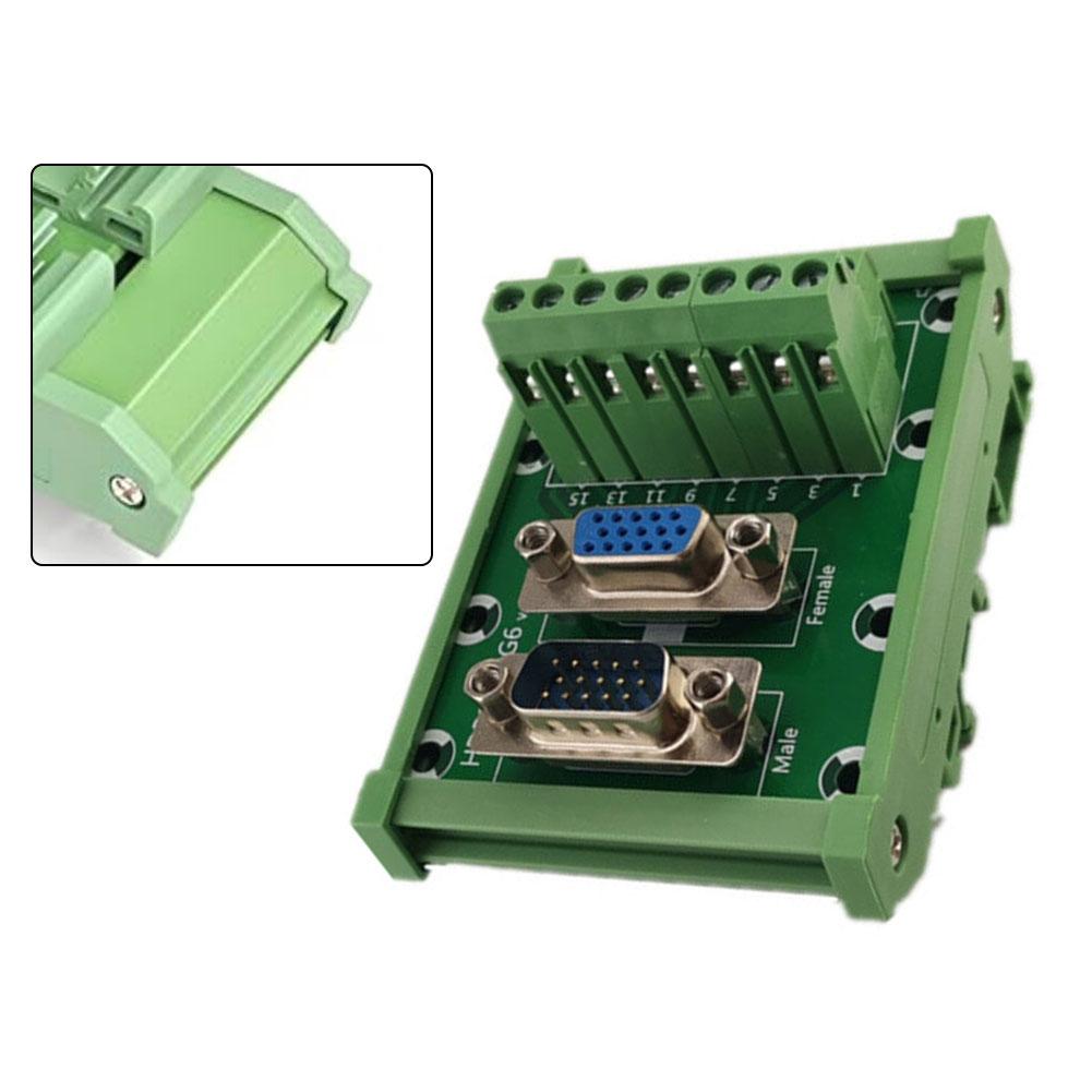 1P 0.5A HDP15-MG6 Terminal Block -20℃ To 70℃ For HDP15-MG6 VGA Male/female Adapter Terminal Block For DIN Rail Mounting Parts
