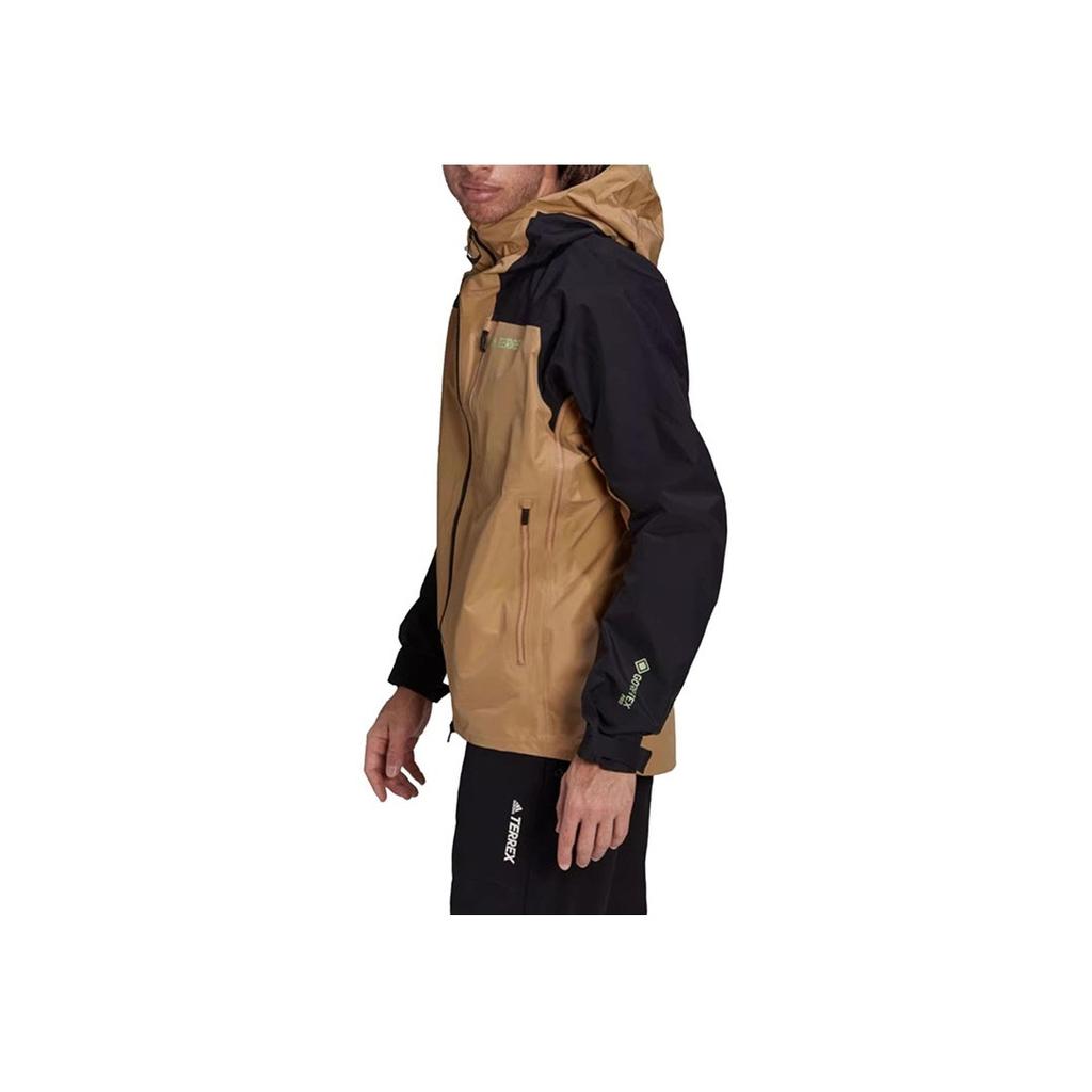 Adidas Letter Logo Zipper Hooded Single Layer Hard Shell Outdoor Hiking Waterproof Windproof Jacket Men Jacket HA5517