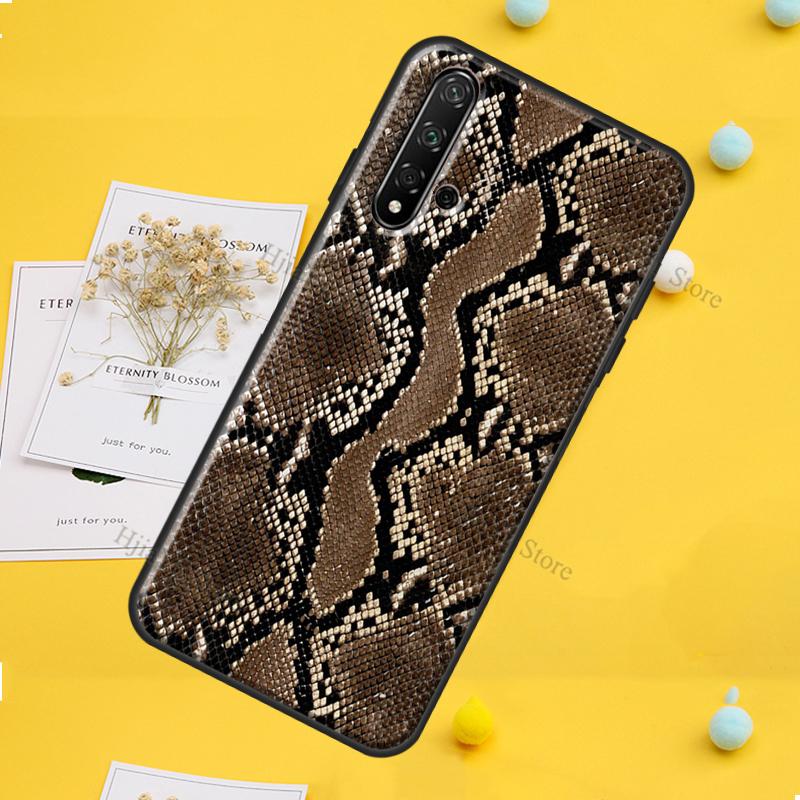 Snake Skin Case For Huawei P30 P20 P40 P60 Pro P Smart Nova 9 5T Honor Magic 5 Lite X8 X9a 50 70 Cover