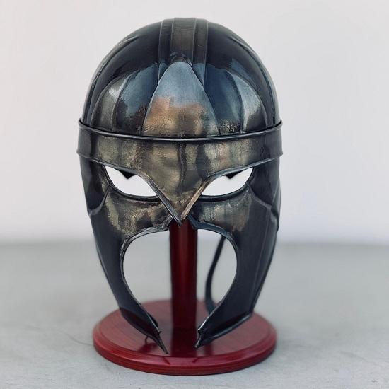 

Fantasy Viking Helmet, Handcrafted Norse Style Armor for Halloween, Roleplay, or Medieva Decor Gift