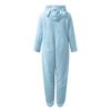 Damen Langarm-Overall mit Kapuze, Pyjama, lässiger Winter-warmer Strampler, Nachtwäsche