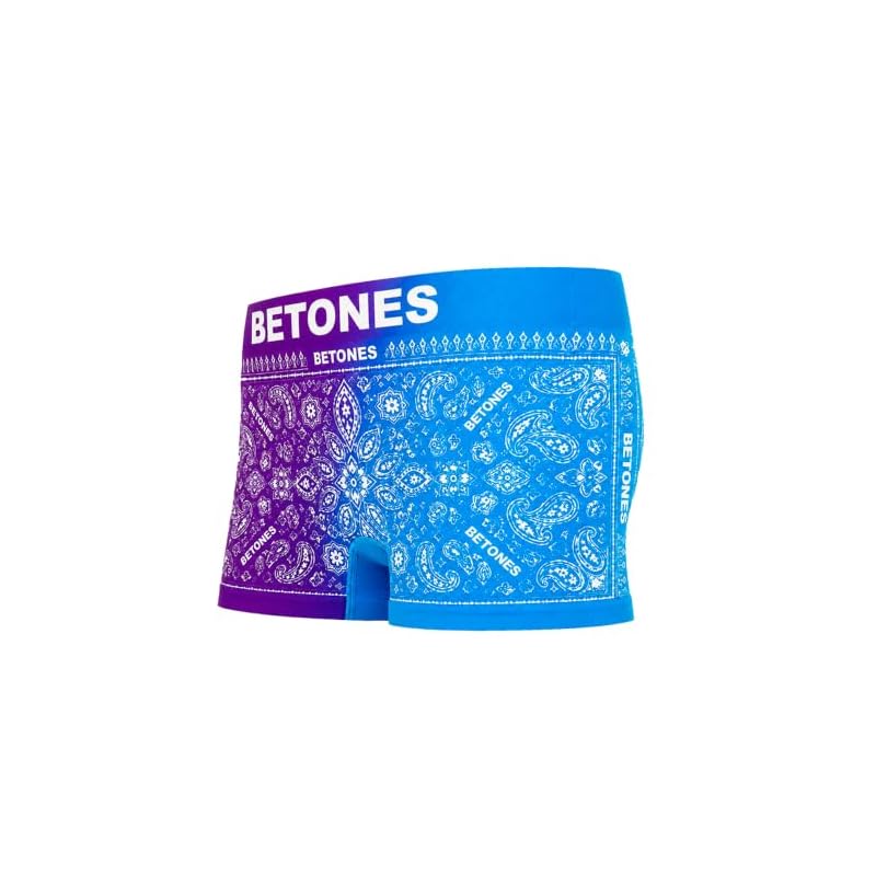 [BITENERS] Women's Boxer Shorts BANDANA 2 - L PURPLE×BLUE Bandana Gradient Simple Illustration Art