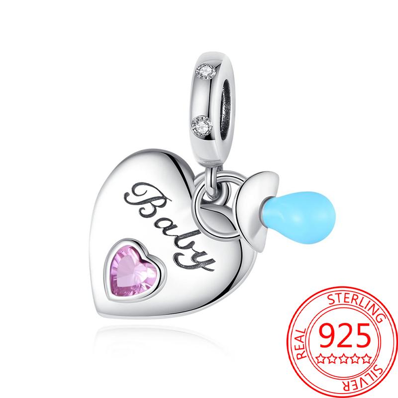 Children'S Pendant Copper Baby Pacifier Dangle Charm Fit Bracelet Necklaces Children'S Cute Jewelry Accessories