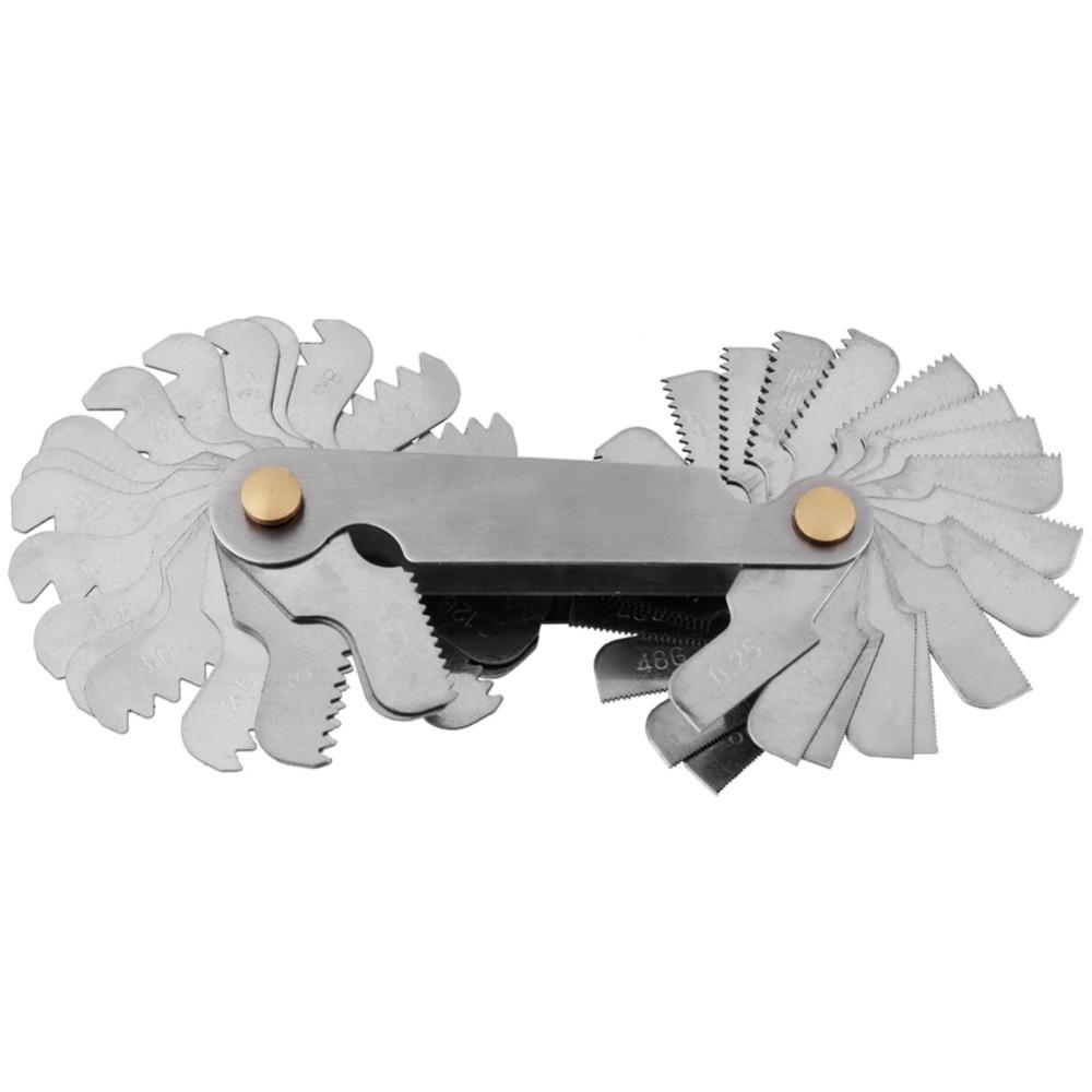 55 Degree Thread Pitch Gauge 60 Degree Fishtail Gauge Precision Center Gauge  Screw Cutting Tools