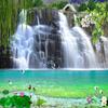 3D Stereo Wasserfälle Fototapete Naturlandschaft Wandbild Wohnzimmer TV Sofa Hintergrund Tapete Heimdekor