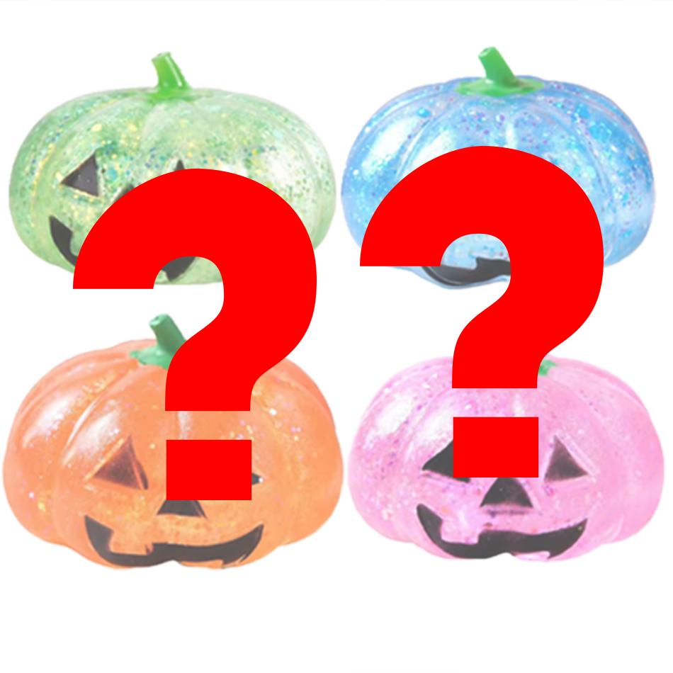 Pumpkin-Head Glitter Squeeze Toy, Slow-Rise Soft-Candy Feel, Non-Stick Tear-Proof Lightweight Compact Quick-Wipe Pliab Gifts In