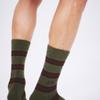I Hate Monday [IHM2501M04] Man Socks Brown Striped Socks