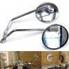 2pcs Motorcycle Mirrors Round Mirror Motorcycle Long Stem for Kawasaki Yamaha Suzuki Ducati Motorcycle Rear View