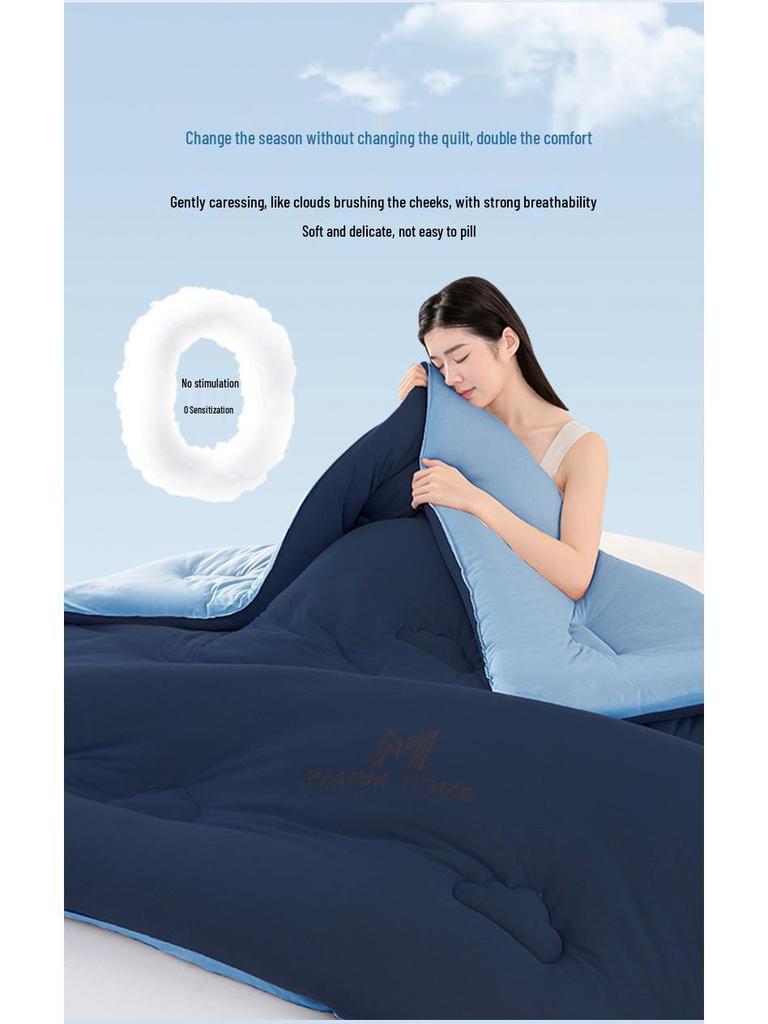 Knitted Cotton Cloud Quilt: Deep Sleep, Warm & Soft for All Seasons