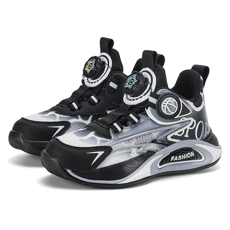 

28-40 Children /Teenagers Plus Size Fashionable Sports and Leisure Shoes Boys Basketball Shoes 31 чёрный