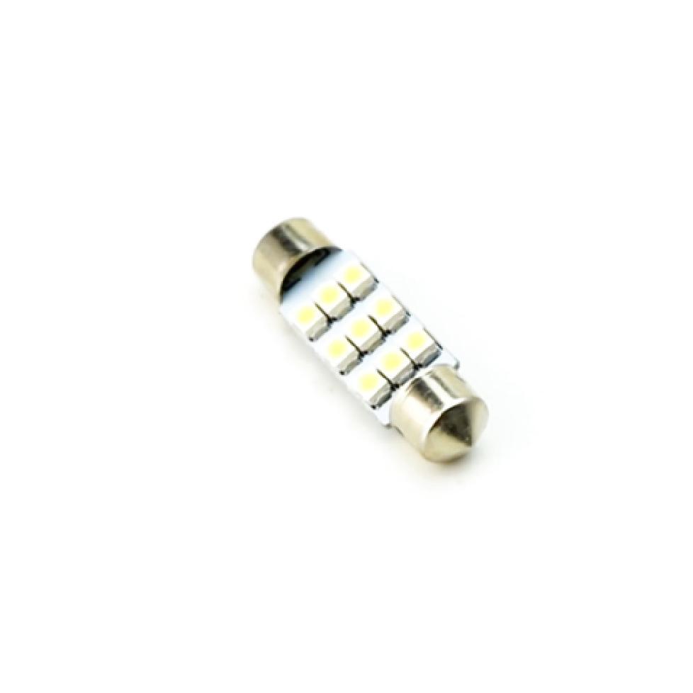 (4) White 9-SMD Festoon 1.50-Inch 36-39mm LED Bulbs For Interior Dome Lights Etc
