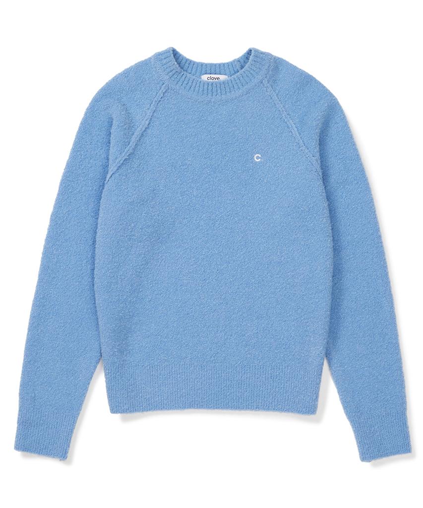 CLOVE [23Fw Clove] Boucle Raglan Knit (Sky Blue)