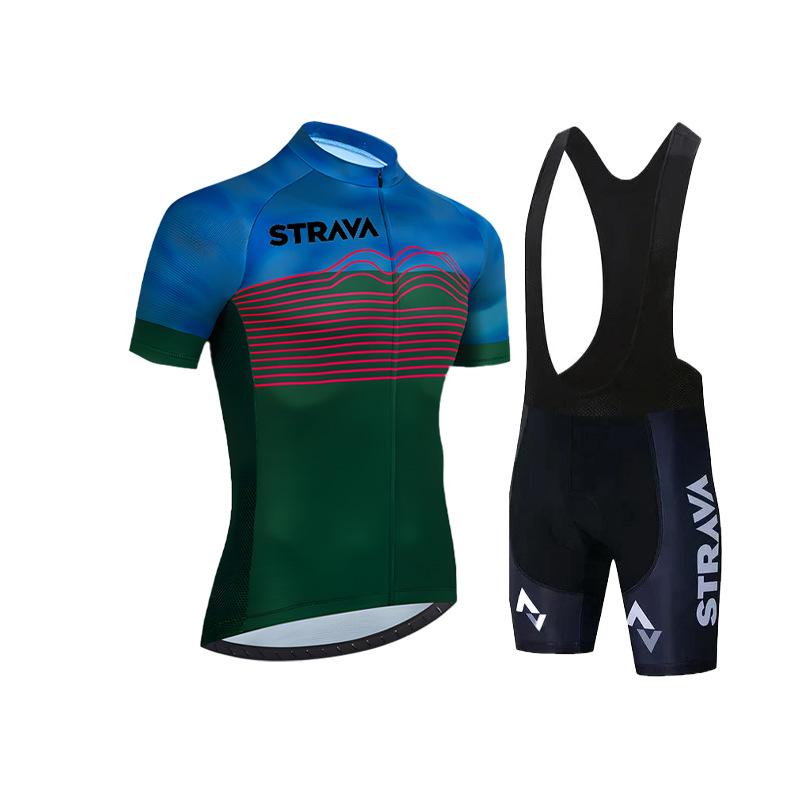Short-sleeved Men's Tight-fitting Quick-drying Breathable Mountain Road Bike Cycling Suit 2026 Summer Breathable Cycling Suit Set