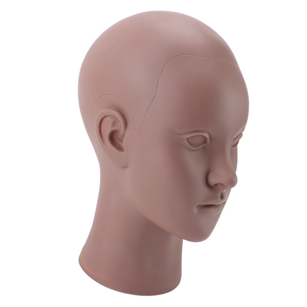 Female Bald  Mannequin PVC Soft Rubber Human Skin Texture Makeup Practice Mannequin  for Wig