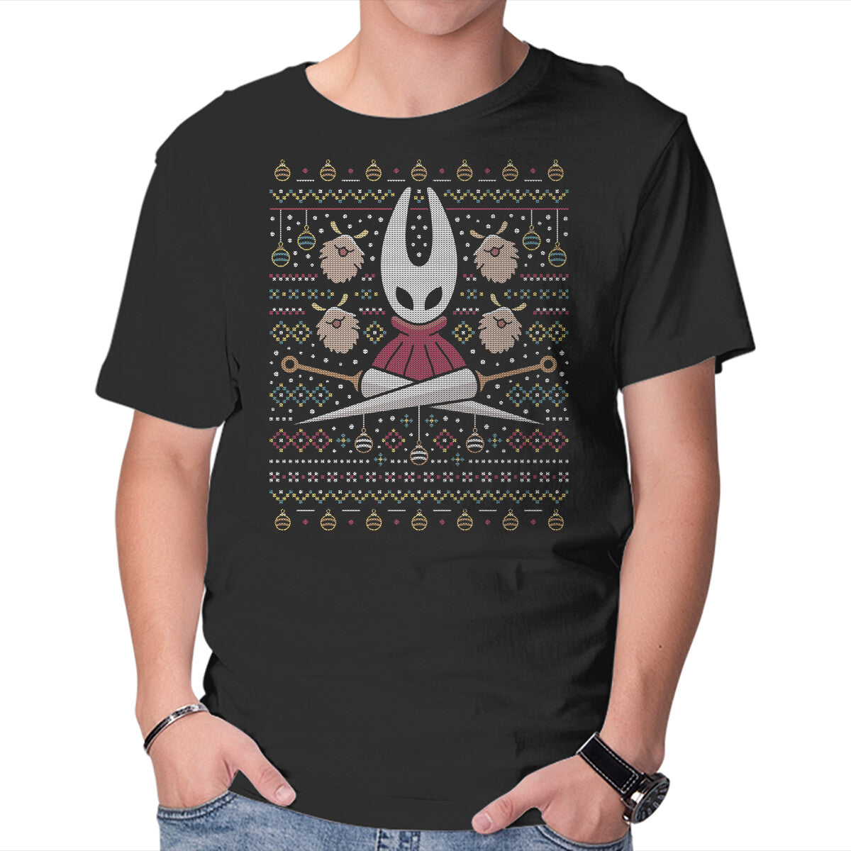 Unisex Crew Neck T-Shirt Pharloom Ugly Sweater Graphic Short Sleeve Casual Tee XL