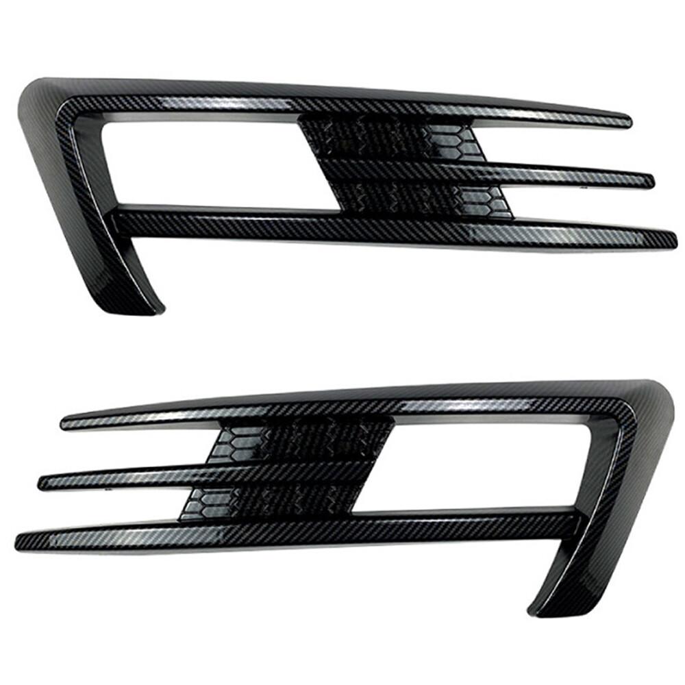 For VW Golf MK7 2013-2016 Car Sticker Front Bumper Side Vent Spoiler Splitter Canard Fog Light Lamp Cover Carbon Styling Black