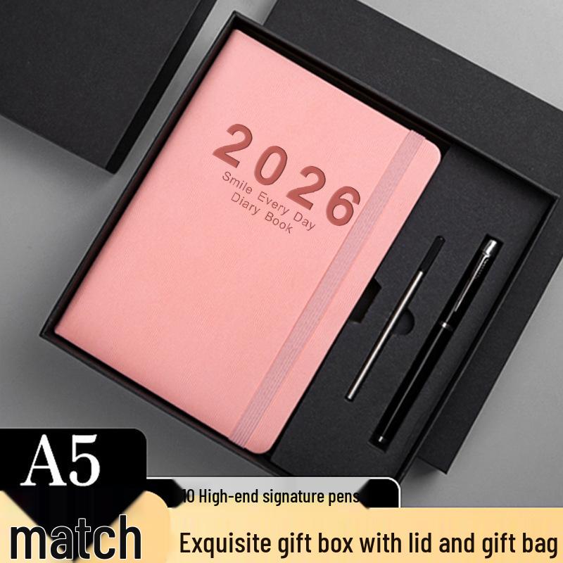 Planejador Diário Personalizado 2025: Caderno com alça para gerenciamento de tempo e agendamento eficientes.