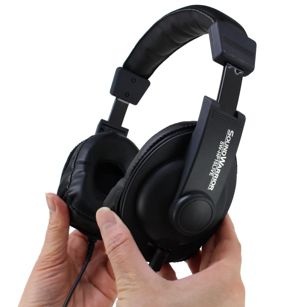 SOUND WARRIOR SW-HP10LIVE Headphones for Online Live and Live Streaming, Closed-Back, 3.5mm6.3mm, Lightweight, Wired, Immersive, Powerful, Made in