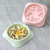 Non-Slip Pet Puppy Slow Feeder Plastic Dog Food Bowls Dog Puzzle Bowl for Healthy Eating Puppy Cat Slow Feeder Bowl Anti-Choking