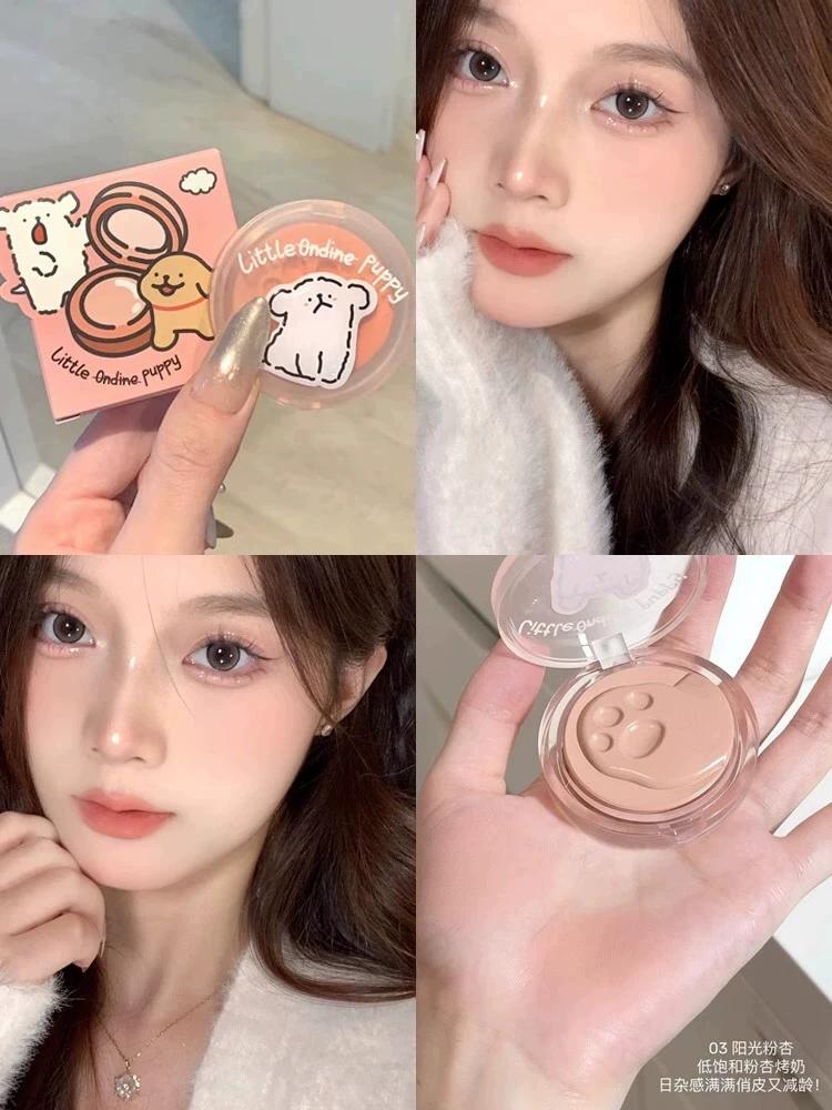 Little Odin X Puppy Blush Cream Blush Natural 02 Bubbling Pink 03 Sunshine Pink Apricot