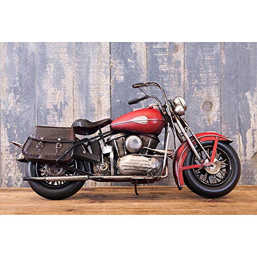 Vintage "Old Bike" Tin Object, Height 24cm, Length 40cm, Depth 13cm, 0910E-1488, Interior, Motorcycle, Retro, Interior, American Goods