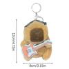 Guitar Kapibala Plush Toy Cartoon Capybara Pendant Soft Stuffed Doll Keychain Car Key Ring Backpack Bag Decor