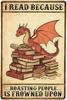 Vintage Metal Tin Sign Dragon 20x30 Cm Wall Decor Retro Bar Garage Poster