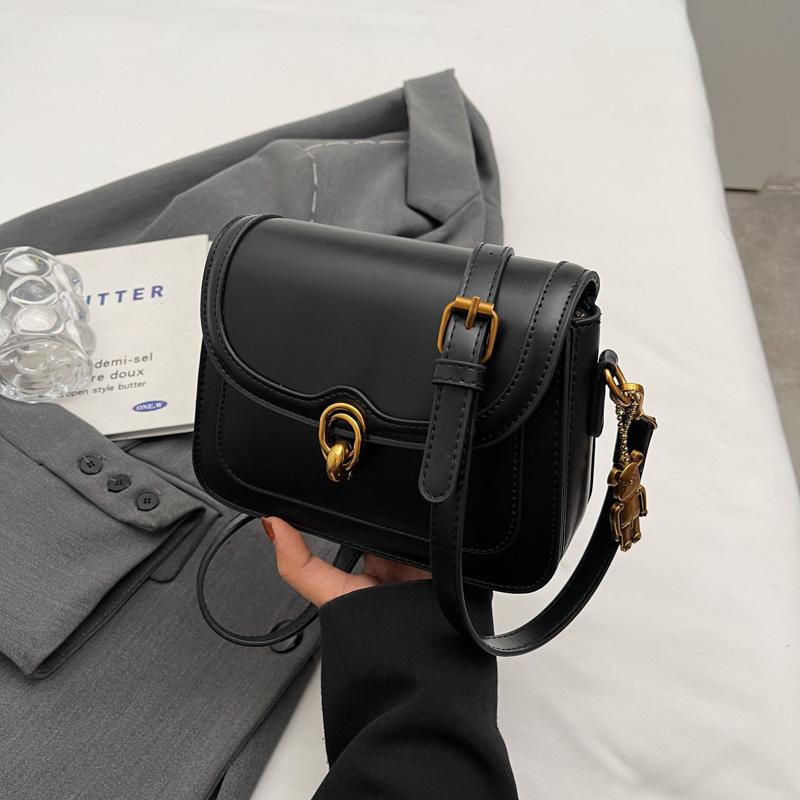 Bag New Women's Autumn and Winter Versatile Fashion Retro Niche Design One Shoulder Crossbody Small Square Bag