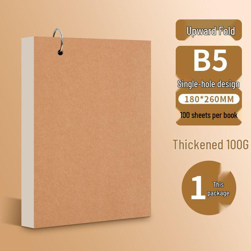 Portable A4 Ring Binder, A6 Detachable Drawing Book, and A5 Tear-off Sketchbook Set.