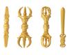 Namukuma-chan Workshop Japanese-made Vajra 4-piece Set, Front Part, Esoteric Buddhist Ritual Tools, Pestle Shape, Temple Gift, Amulet, Protection Agai