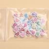 12.5*9.5mm 30pcs Flat Heart Colorful Love Loose Spacer Acrylic Beads For Jewelry Making Diy Necklaces Handmade Accessories