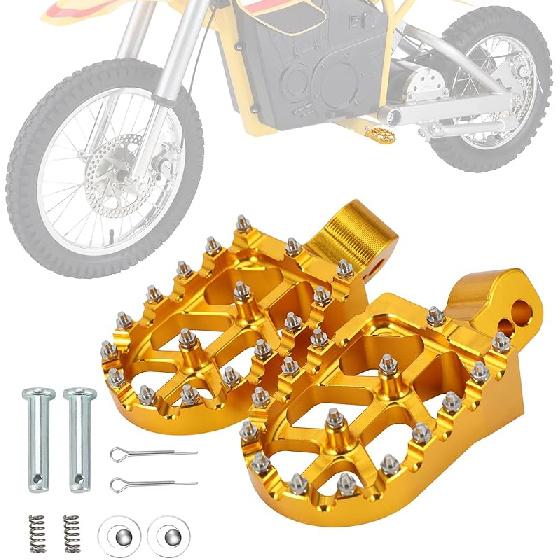 Dirt Bike Foot Pegs Footpegs Rest Pedal CNC For MX 650 500 MX650 MX500 SX500 Electric Dirt Bike Black