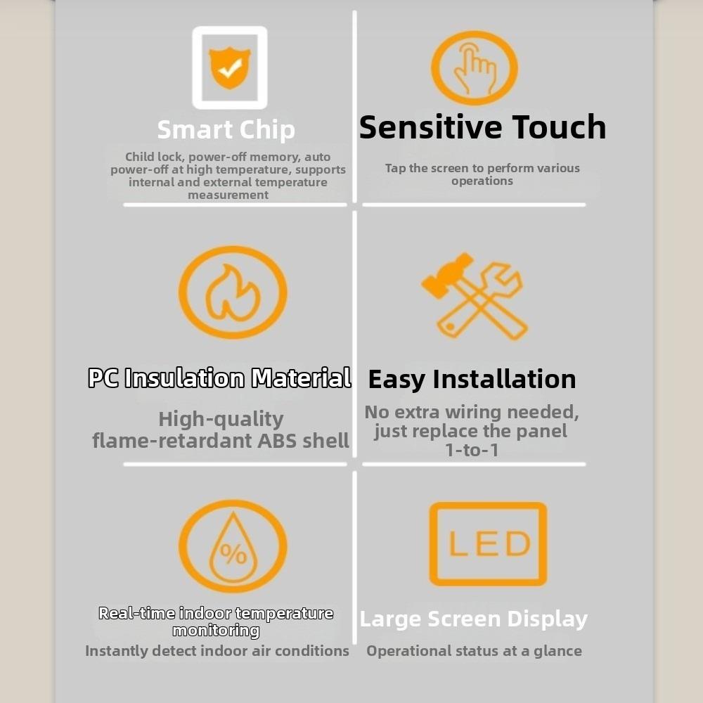 White Backlight Smart Thermostat 16A Current Electric Heat Thermostat  Electric Heating Cable