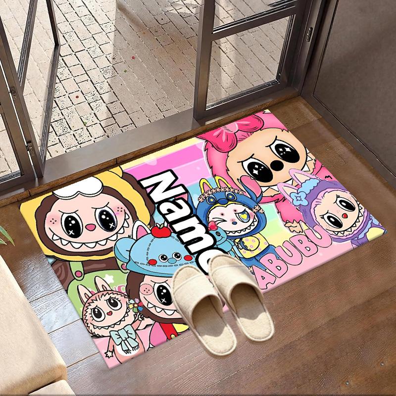 Custom Name Personalized Labubu Print Carpet, Versatile Home Decor Rug, for Playroom, Apartment, Balcony, Entryway, Hallway Gift